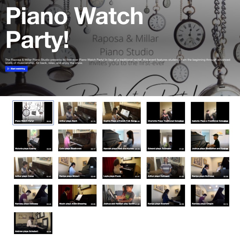 Virtual Watch Party Spring 2020